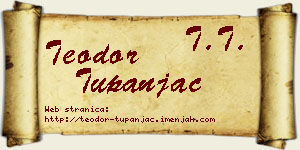 Teodor Tupanjac vizit kartica